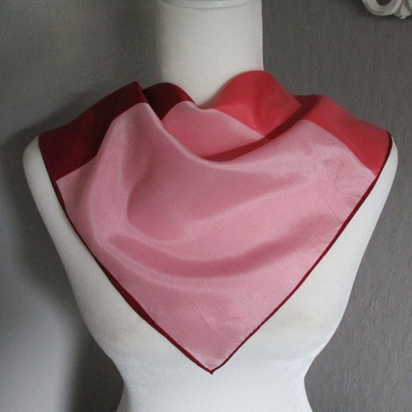 1970s passion pink color block scarf - Picture 2 of 7